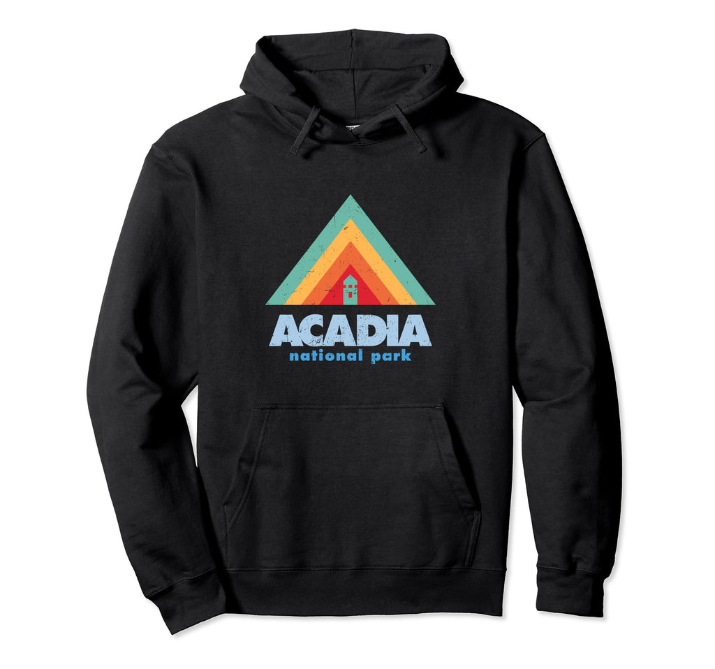 Geometric Triangles Mountains Acadia Hoodie - Custom Art Print Men Women - T-Shirt, Sweatshirt, Hoodie