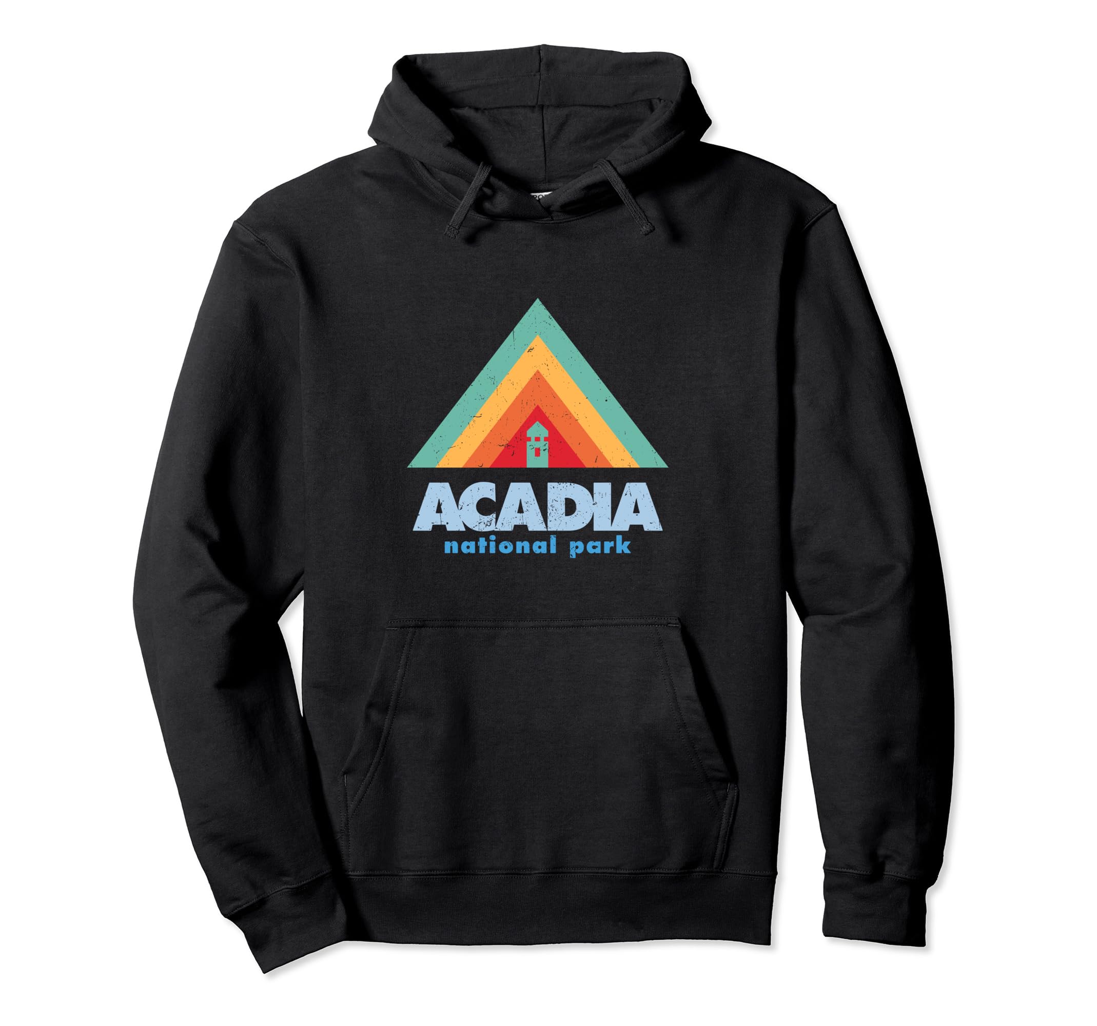 Geometric Triangles Mountains Acadia Hoodie - Custom Art Print Men Women - T-Shirt, Sweatshirt, Hoodie