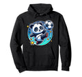 Panda Soccer Player Kicking Soccer Ball Hoodie - Unique Graphic Unisex - T-Shirt, Sweatshirt, Hoodie