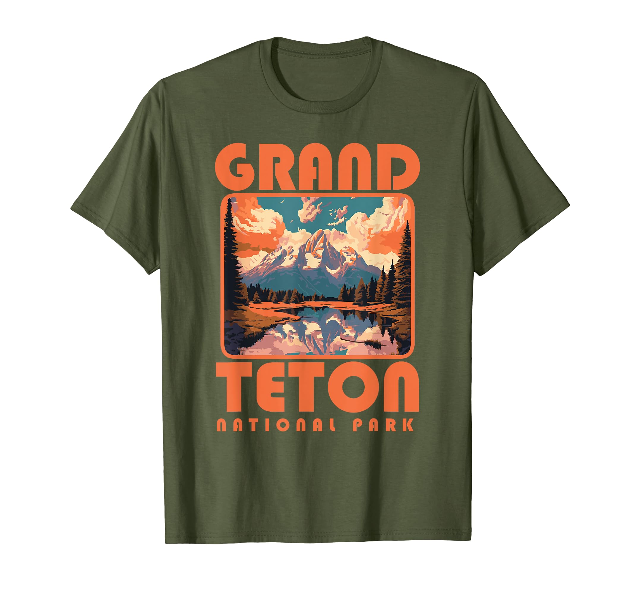 Grand Teton National Park Eighties T-Shirt - Casual Everyday Wear Unisex - T-Shirt, Sweatshirt, Hoodie