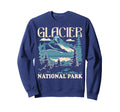 Glacier National Park Distressed Sweatshirt - Casual Everyday Wear Unisex - T-Shirt, Sweatshirt, Hoodie