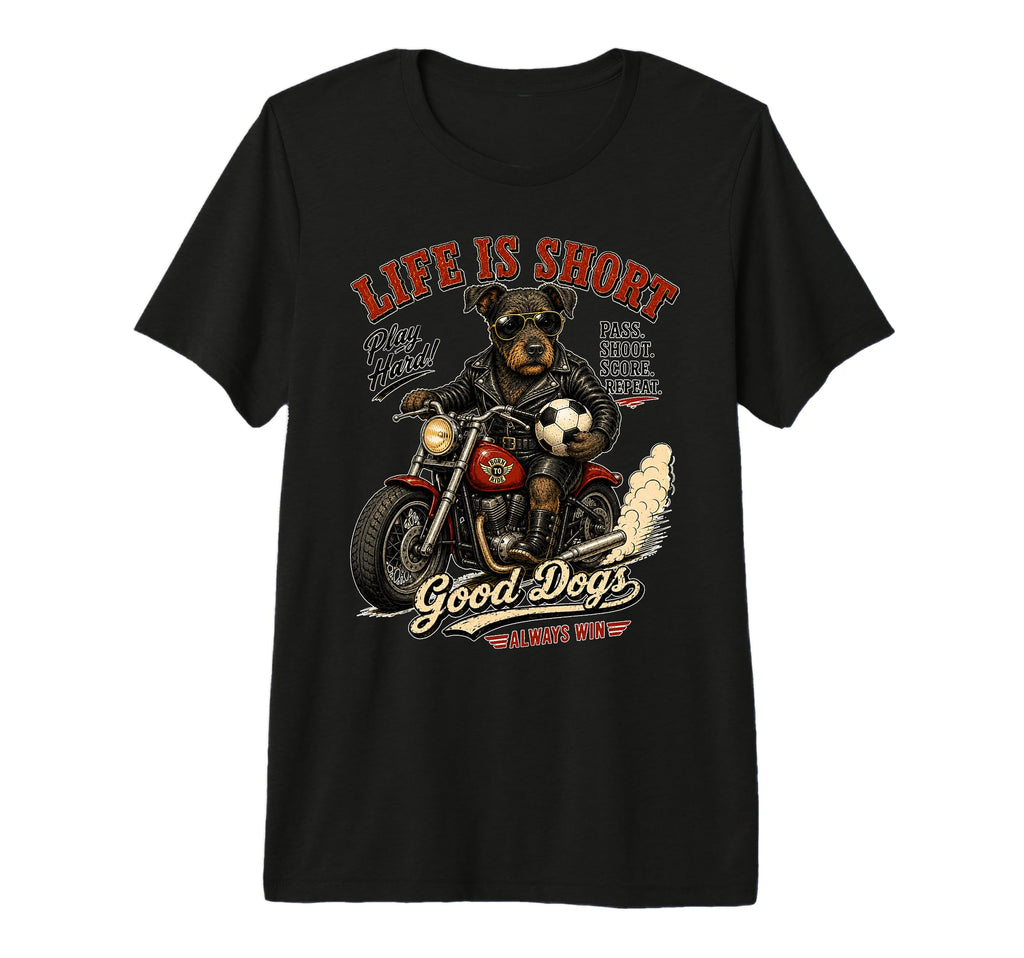 Patterdale Terrier Motorbike Love T-Shirt - Custom Art Print for Adults - T-Shirt, Sweatshirt, Hoodie