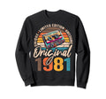 1981 43Rd Birthday Cassette Tape Sweatshirt - Streetwear Style Men Women - T-Shirt, Sweatshirt, Hoodie