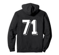 Number 71 Backside 80S 90S Team Jersey Hoodie - Unique Graphic Men Women - T-Shirt, Sweatshirt, Hoodie