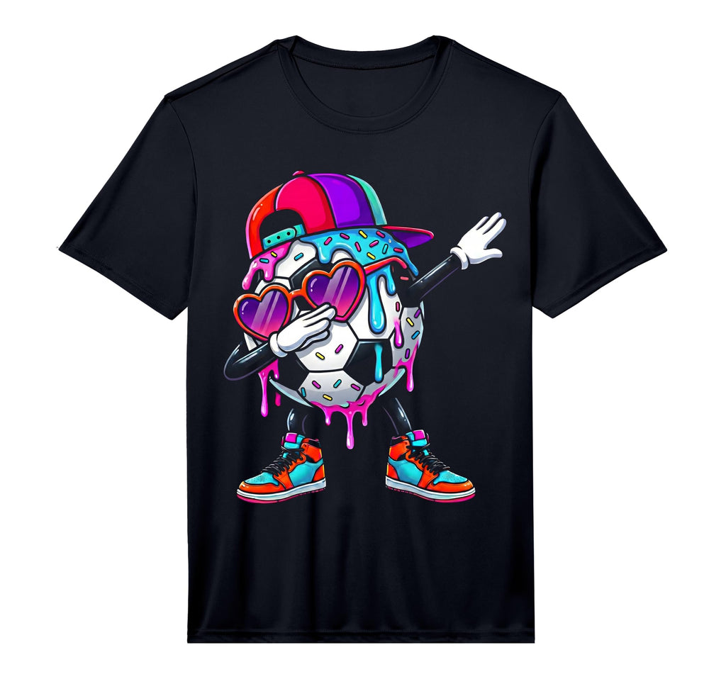 Soccer Ice Cream Drip Dabbing T-Shirt - Aesthetic Graphic for Adults - T-Shirt, Sweatshirt, Hoodie