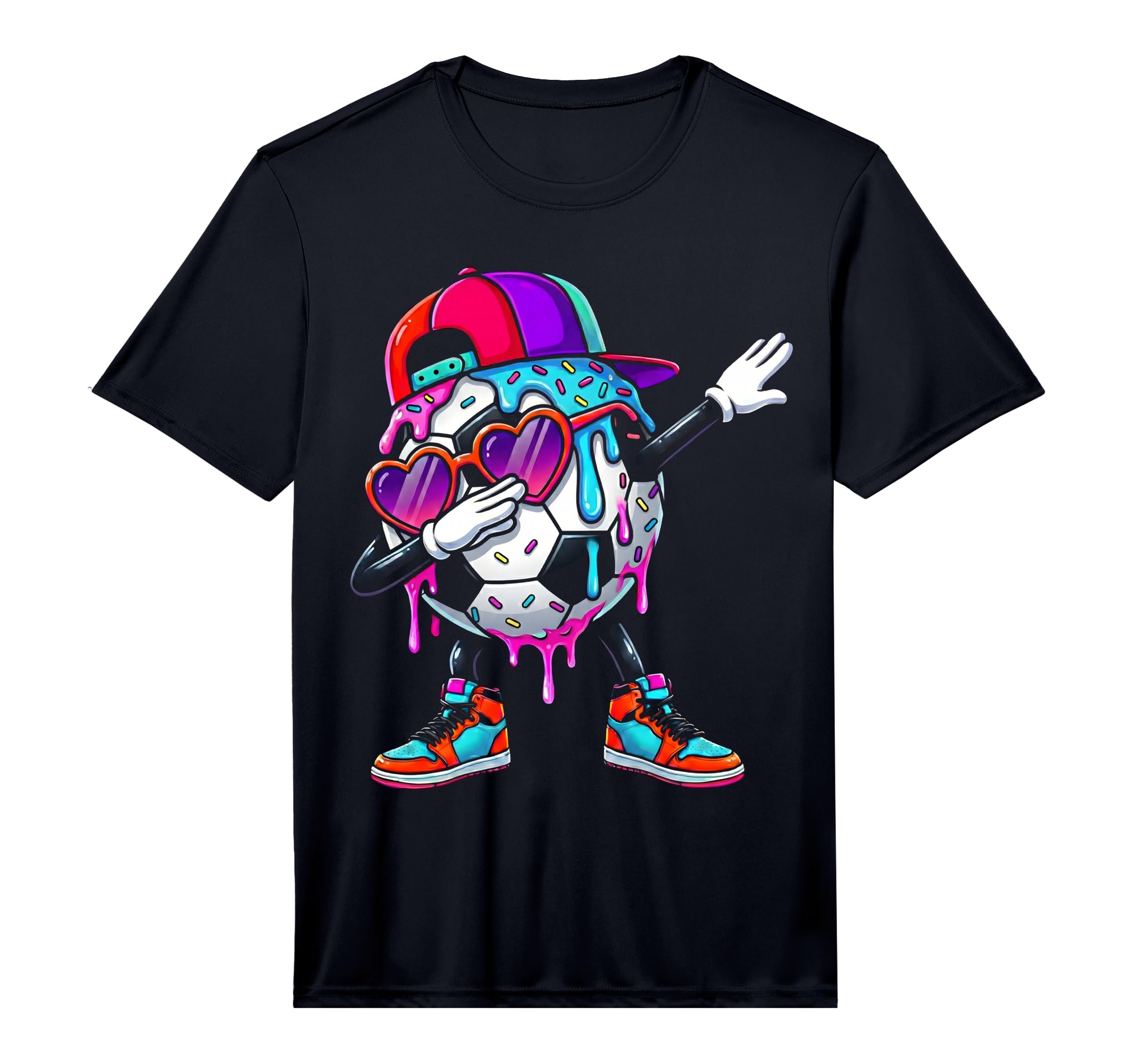 Soccer Ice Cream Drip Dabbing T-Shirt - Aesthetic Graphic for Adults - T-Shirt, Sweatshirt, Hoodie
