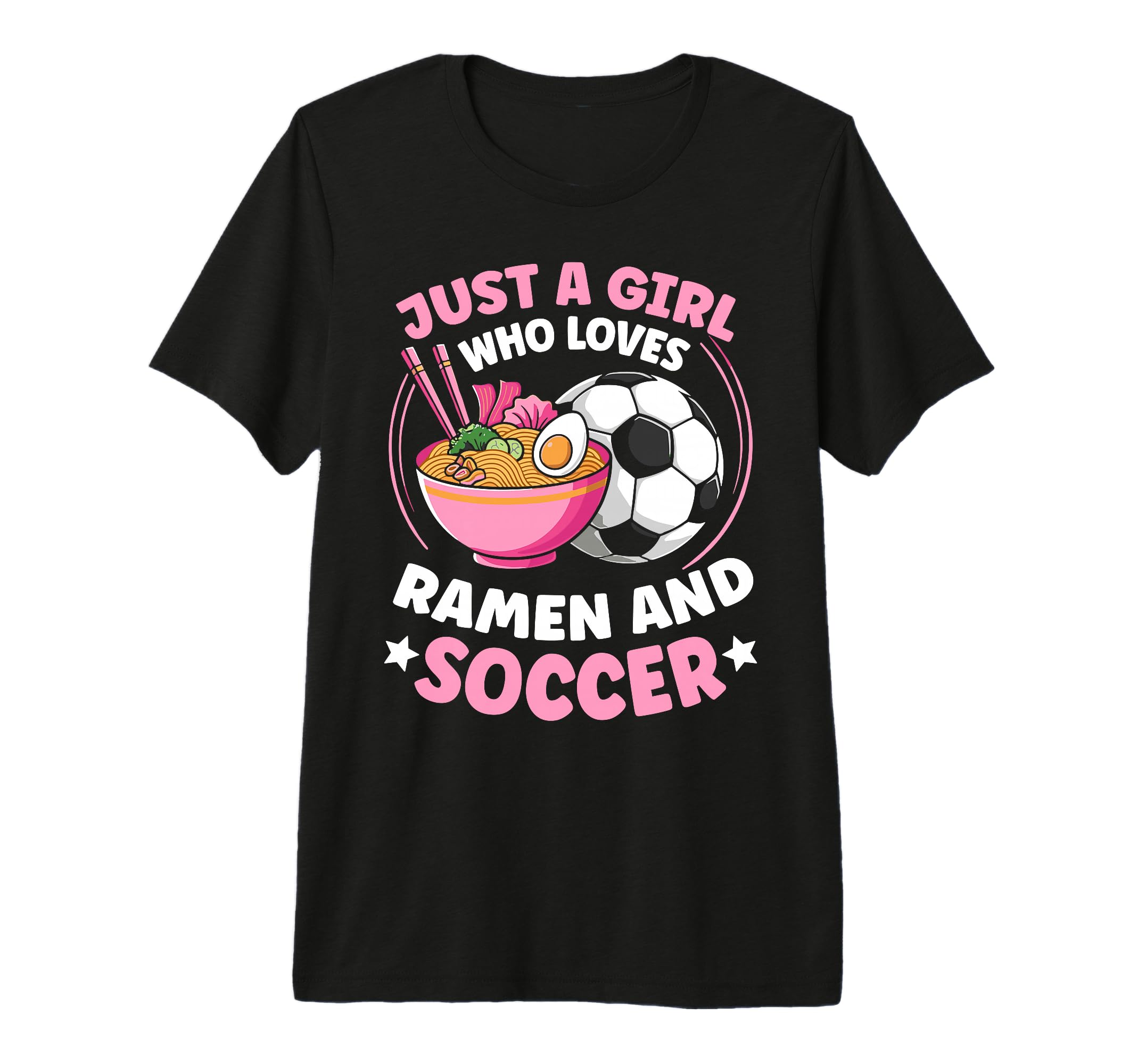 Just Who Loves Ramen And Soccer Soccer Tri T-Shirt - Unique Graphic Unisex - T-Shirt, Sweatshirt, Hoodie