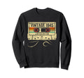Made 1945 80Th Birthday Cassette Sweatshirt - Fun Novelty Design Men Women - T-Shirt, Sweatshirt, Hoodie