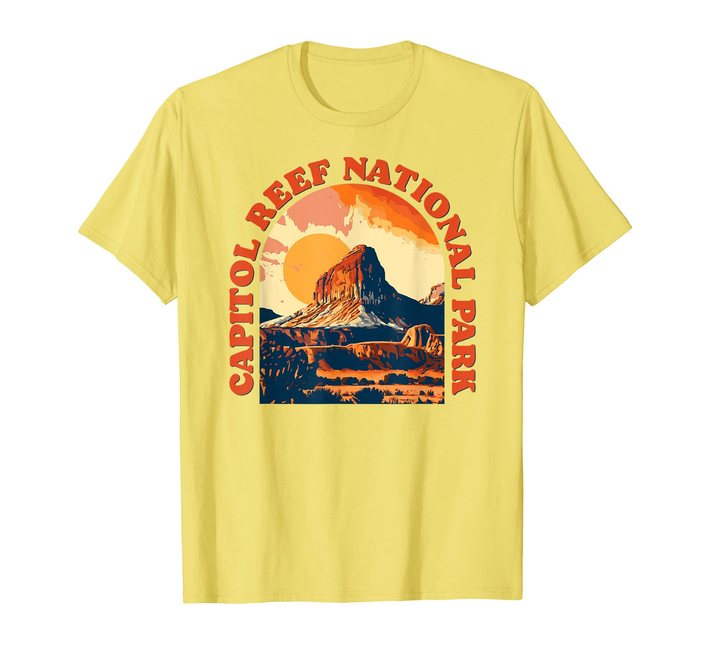 Capitol Reef National Park Utah 80S Vieb T-Shirt - Custom Art Print Unisex - T-Shirt, Sweatshirt, Hoodie