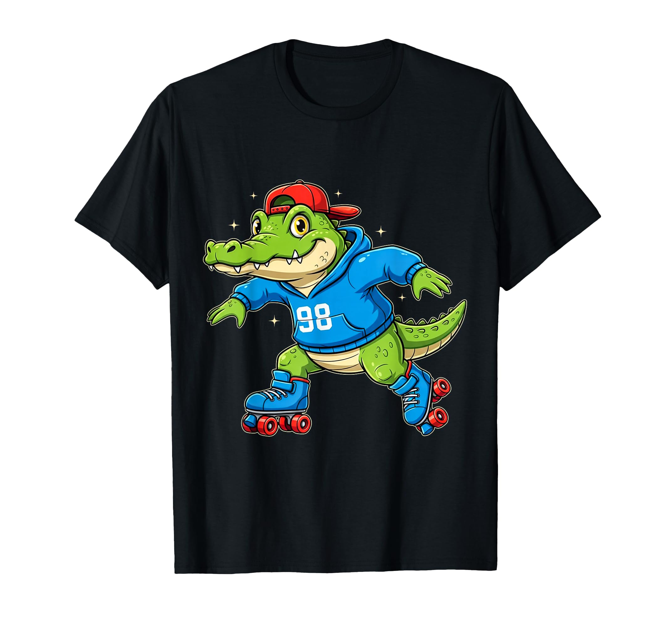 Funny Alligator Roller Skates Skater T-Shirt - Trendy Graphic Men Women - T-Shirt, Sweatshirt, Hoodie