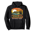 Mount Rainier National Park 80S Mountains Hoodie - Streetwear Style Unisex - T-Shirt, Sweatshirt, Hoodie