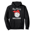 Busy Raising Ballers Funny Volleyball Hoodie - Aesthetic Graphic Men Women - T-Shirt, Sweatshirt, Hoodie