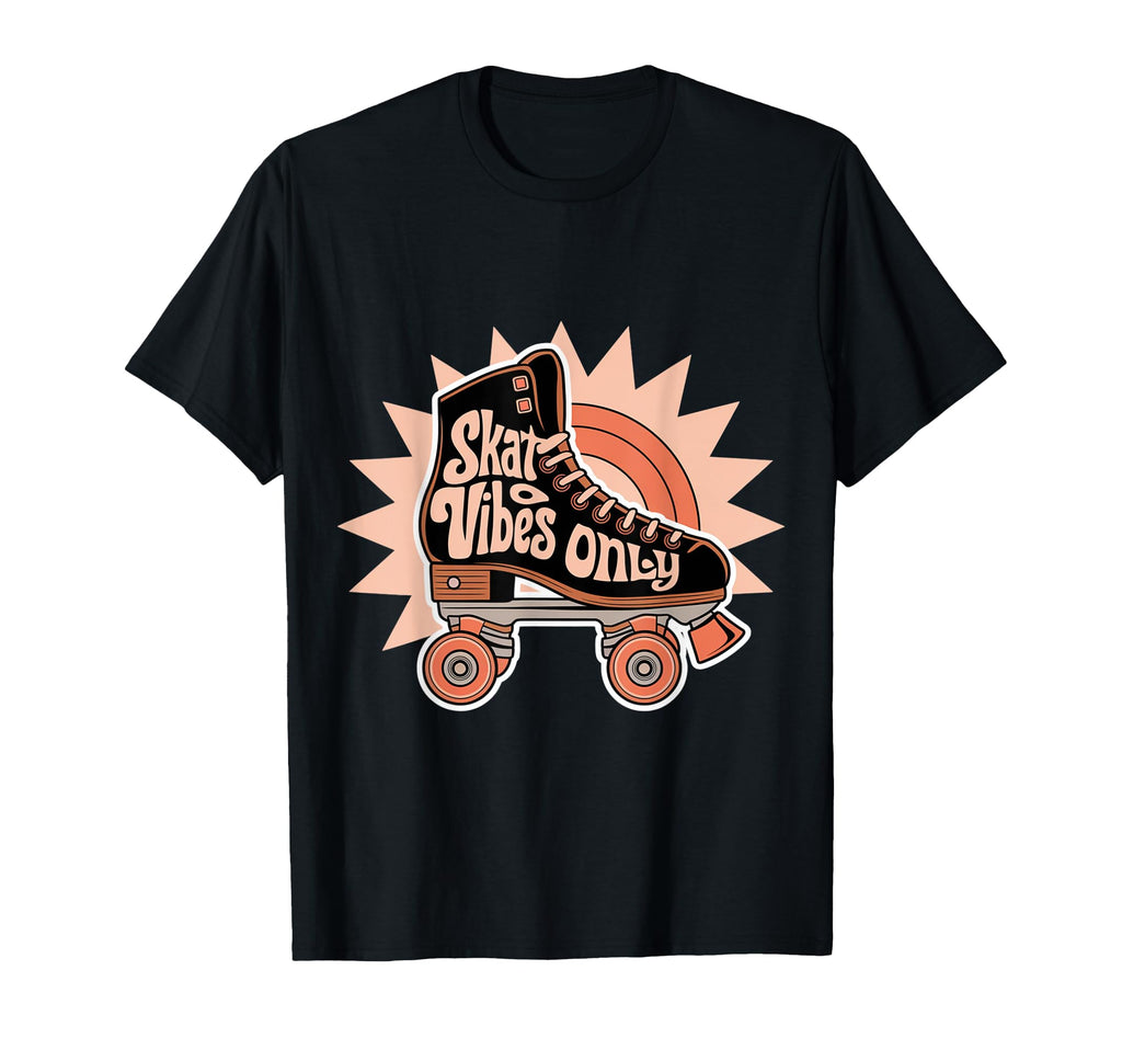 Skater Vibes Only Roller Skate T-Shirt - Custom Art Print Men Women - T-Shirt, Sweatshirt, Hoodie
