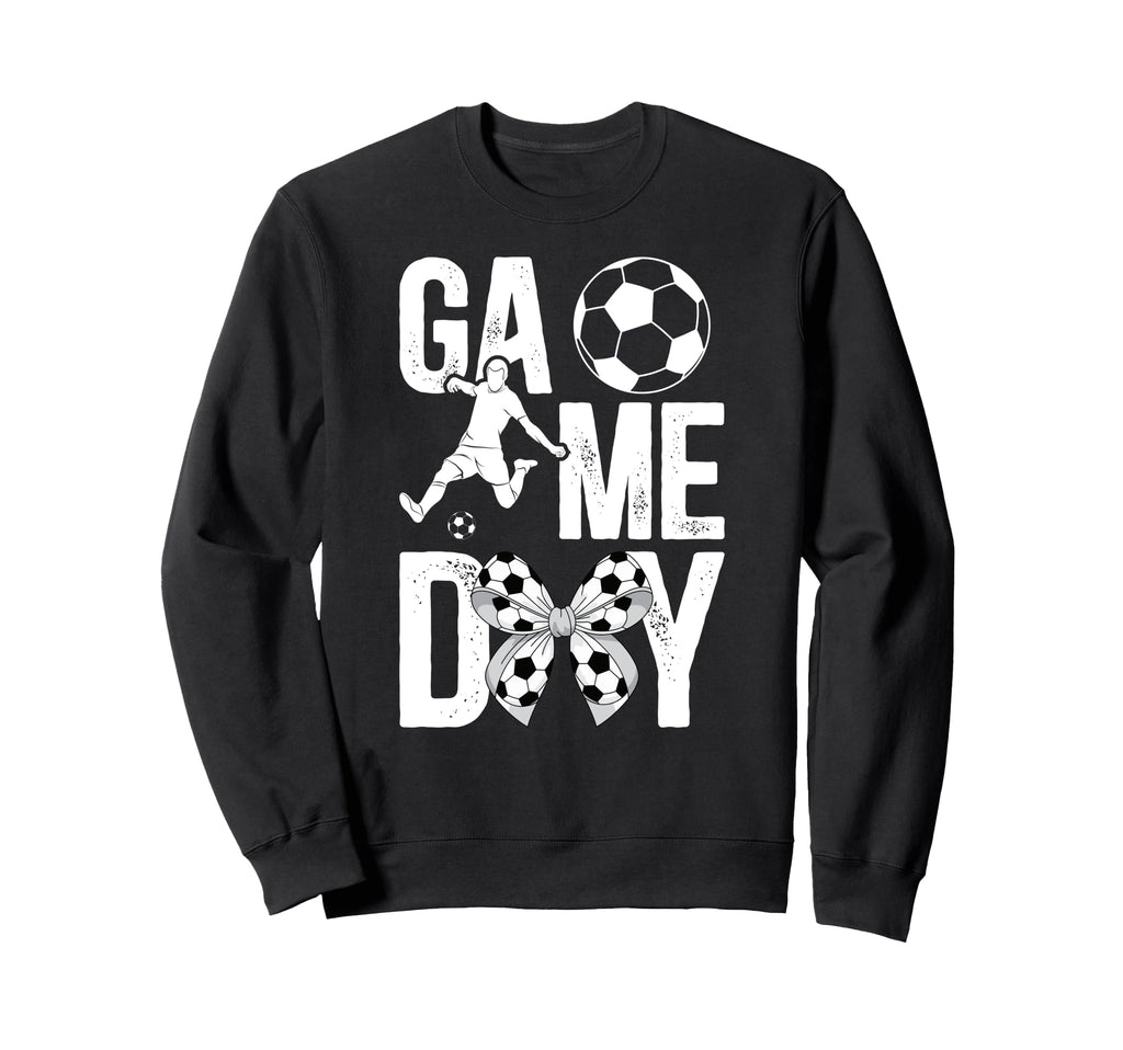 Game Day Soccer Game Day Coquette Sweatshirt - Trendy Graphic for Adults - T-Shirt, Sweatshirt, Hoodie