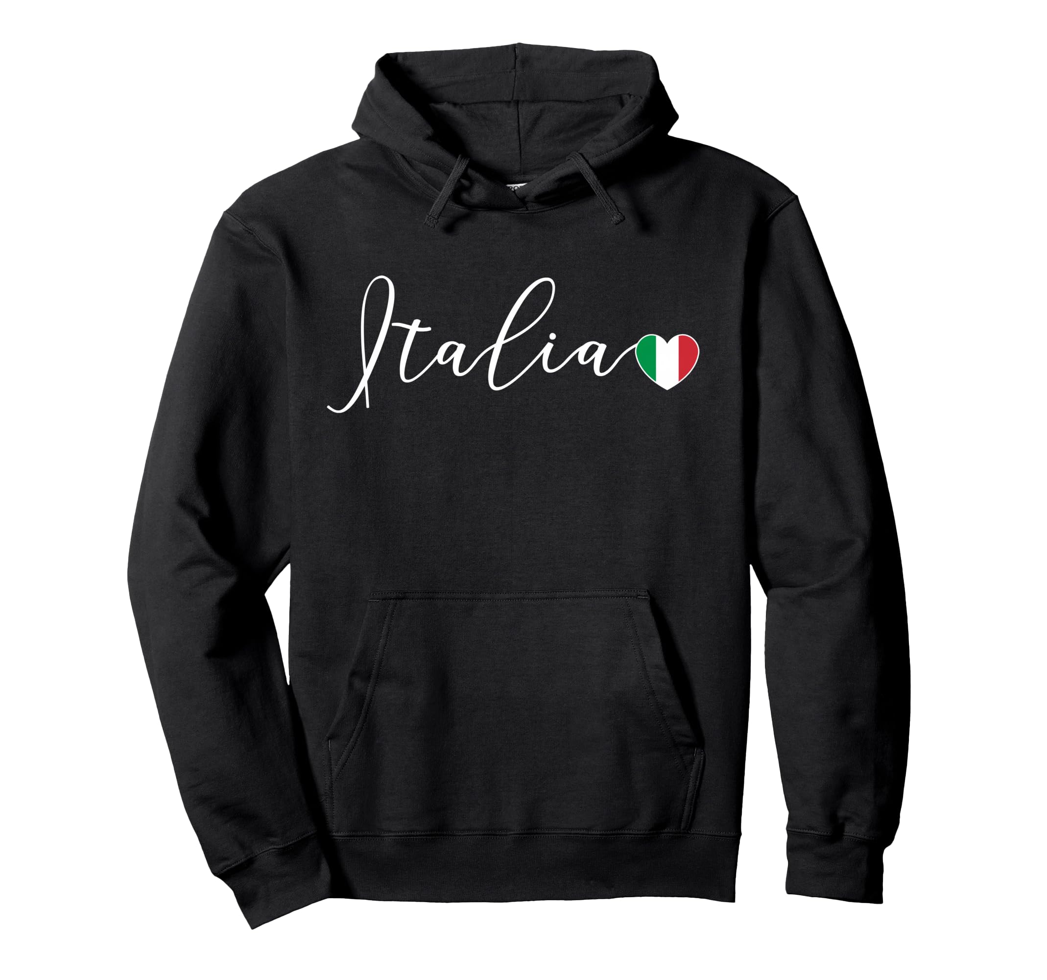 Italia Simple Love Italian Flag Heart Hoodie - Aesthetic Graphic Men Women - T-Shirt, Sweatshirt, Hoodie
