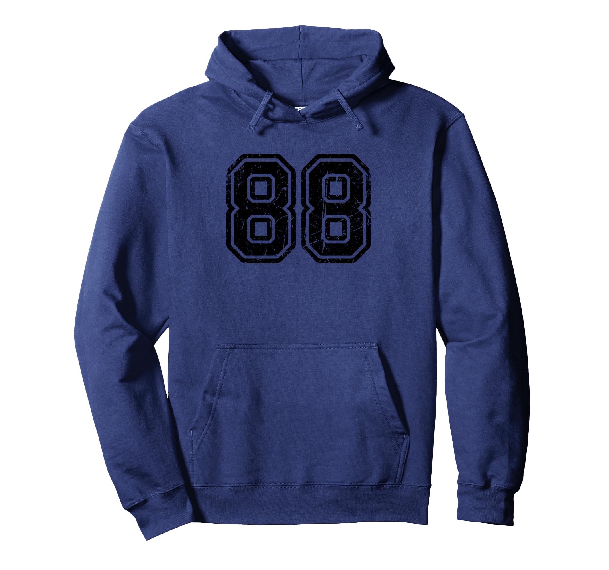 Number 88 Black Distressed Sport Number Hoodie - Trendy Graphic Men Women - T-Shirt, Sweatshirt, Hoodie