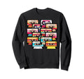 80S 90S Music Cassette Tapes Sweatshirt - Minimalist Print Men Women - T-Shirt, Sweatshirt, Hoodie
