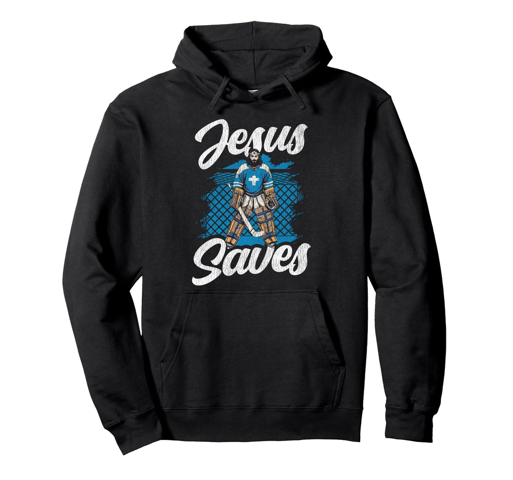 Ice Hockey Goalie Goalkeeper Jesus Hoodie - Streetwear Style for Adults - T-Shirt, Sweatshirt, Hoodie