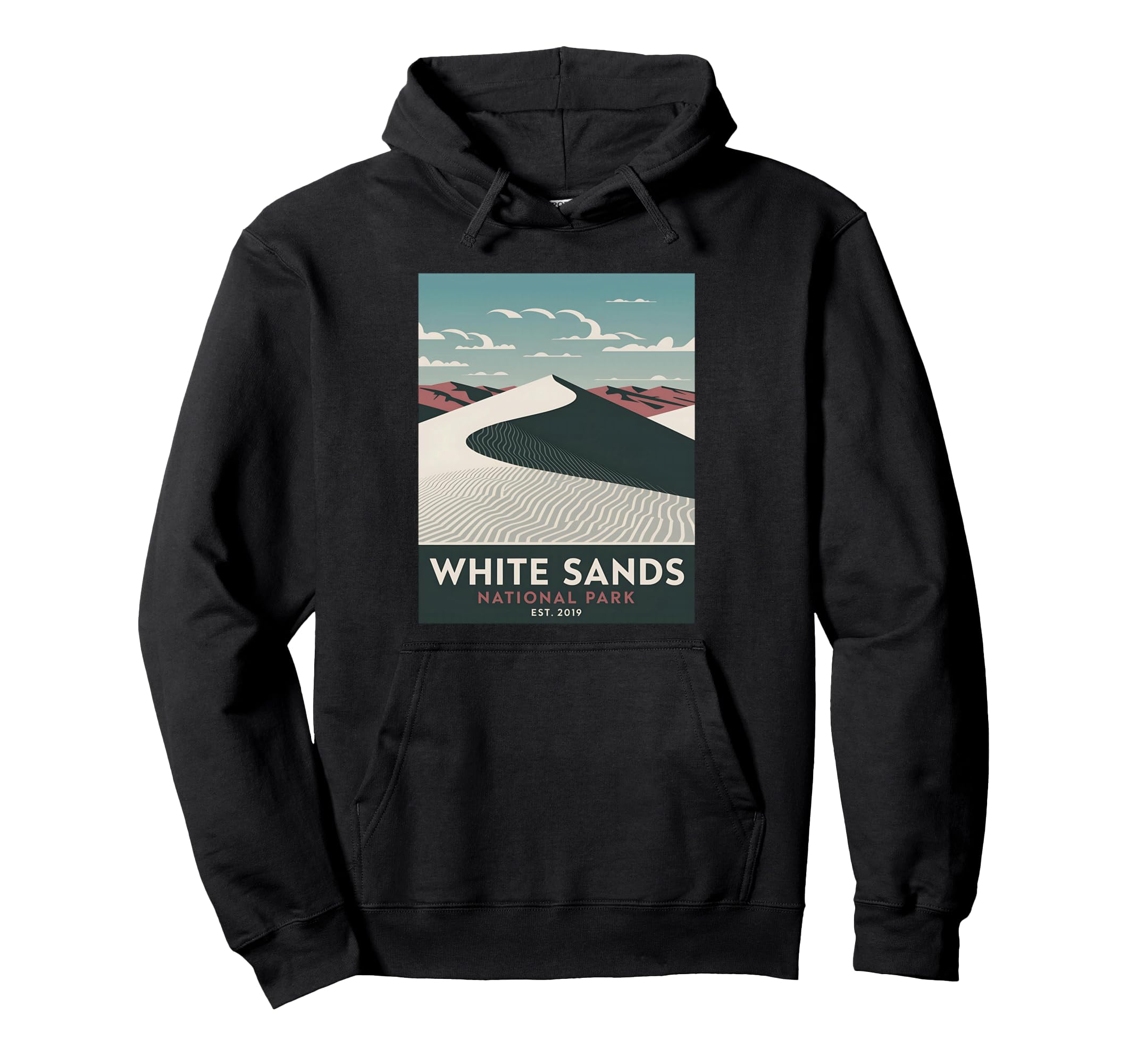 White Sands National Park Camping Hiking Hoodie - Minimalist Print Unisex - T-Shirt, Sweatshirt, Hoodie