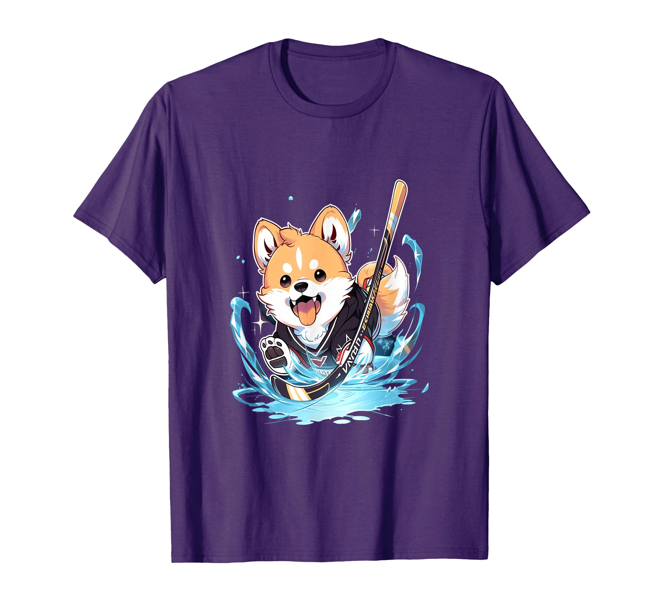 Corgi Ice Hockey Player Dog Hockey T-Shirt - Novelty Apparel Men Women - T-Shirt, Sweatshirt, Hoodie