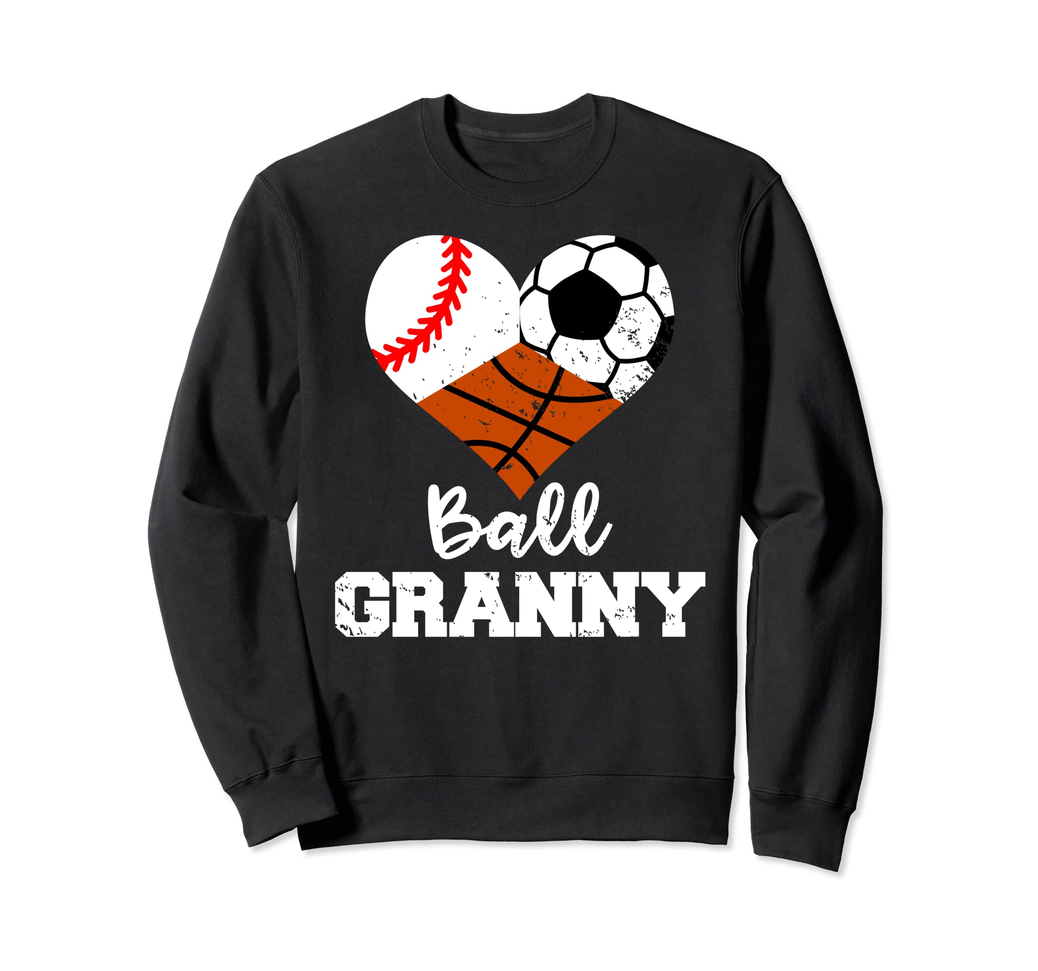 Ball Granny Heart Funny Baseball Sweatshirt - Minimalist Print for Adults - T-Shirt, Sweatshirt, Hoodie