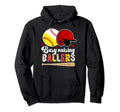 Busy Raising Ballers Baseball Softball Hoodie - Unique Graphic Men Women - T-Shirt, Sweatshirt, Hoodie