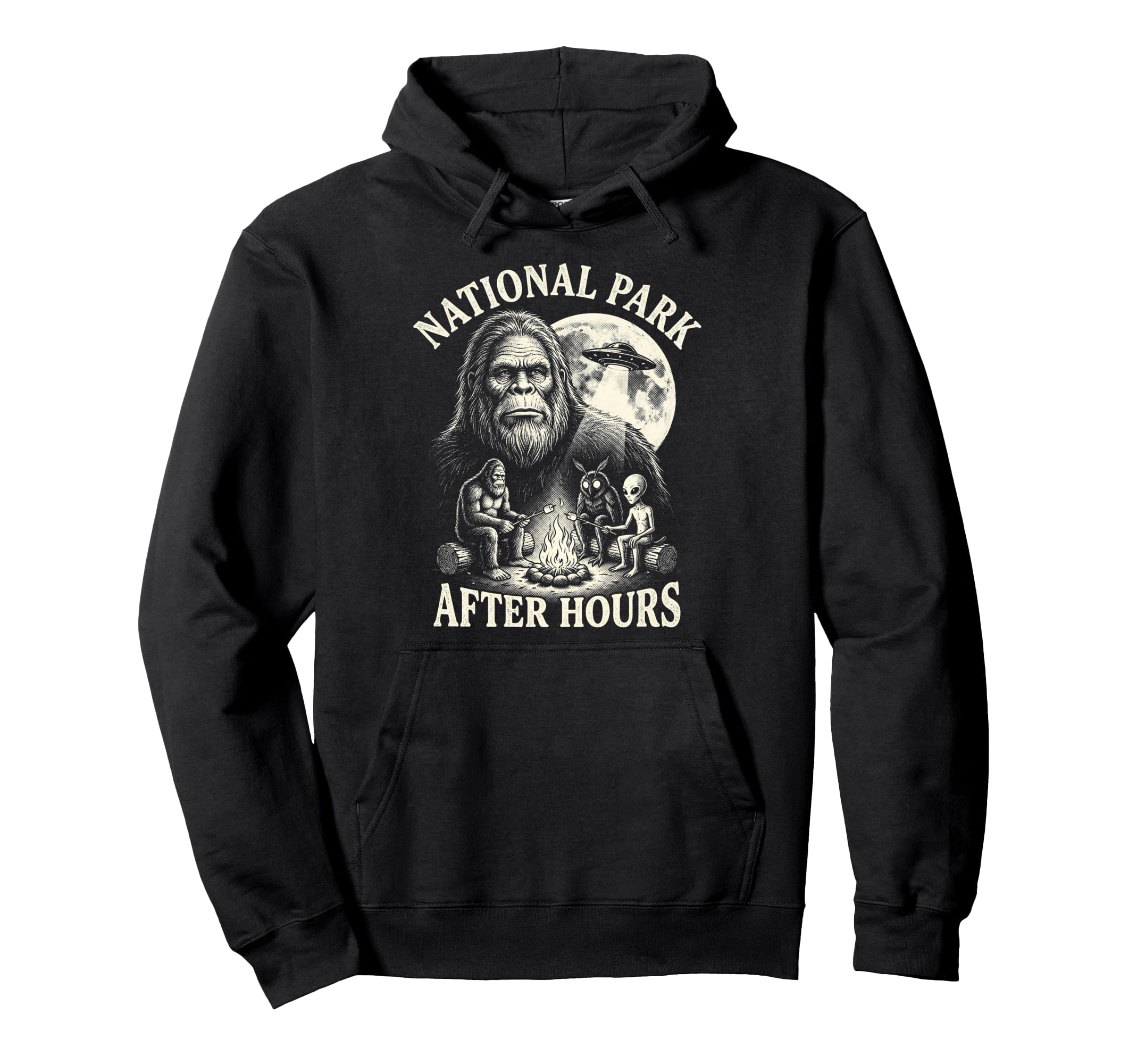National Park Bigfoot 90S Sasquatch Hoodie - Fun Novelty Design Men Women - T-Shirt, Sweatshirt, Hoodie