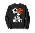 Ball Aunt Heart Funny Soccer Sweatshirt - Custom Art Print Unisex - T-Shirt, Sweatshirt, Hoodie