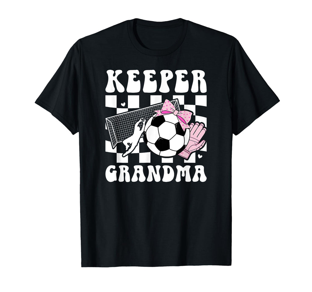 Groovy Soccer Keeper Grandma Soccer T-Shirt - Minimalist Print Men Women - T-Shirt, Sweatshirt, Hoodie
