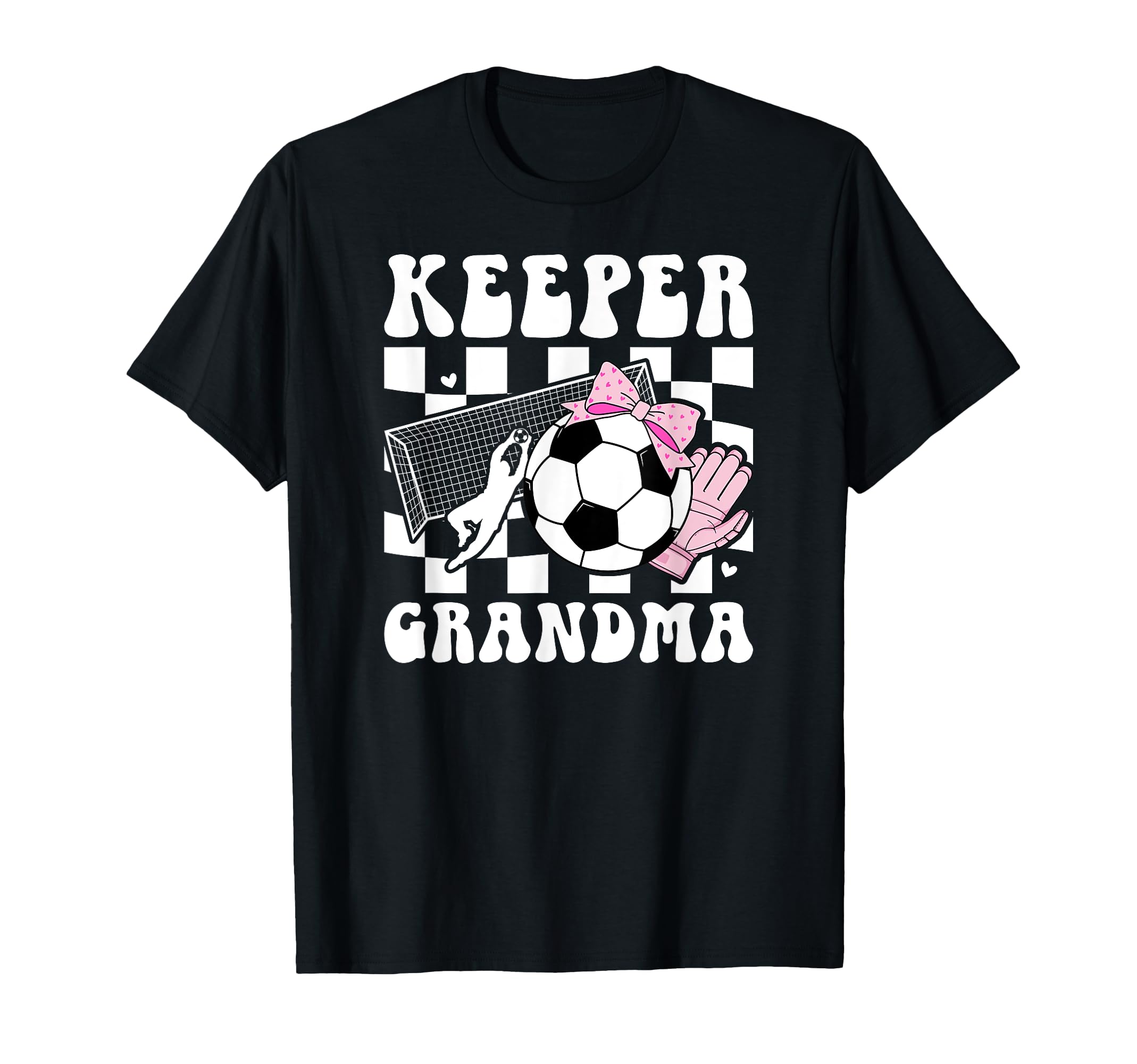Groovy Soccer Keeper Grandma Soccer T-Shirt - Minimalist Print Men Women - T-Shirt, Sweatshirt, Hoodie