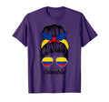Colombia Messy Bun Colombian Flag T-Shirt - Fun Novelty Design for Adults - T-Shirt, Sweatshirt, Hoodie