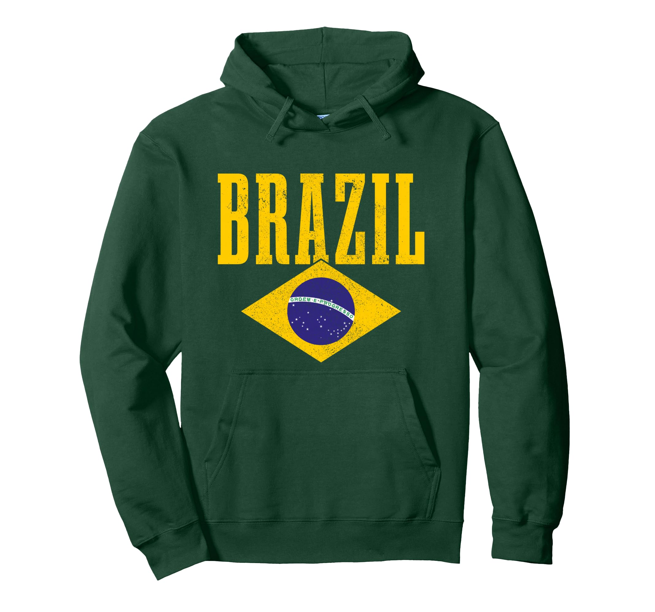 Brazil Brazilian Flag Brasil Pride Green Hoodie - Unique Graphic Unisex - T-Shirt, Sweatshirt, Hoodie
