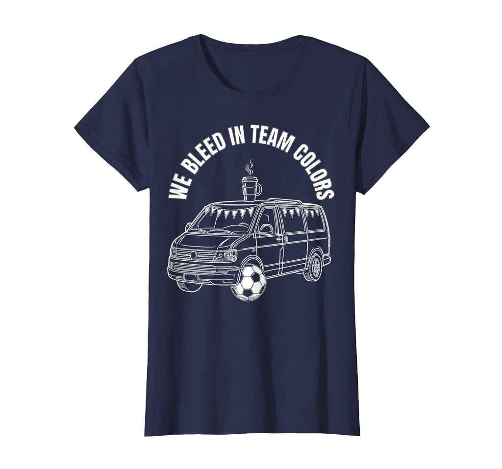 We Bleed Team Colors Soccer Mom T-Shirt - Graphic Print Unisex - T-Shirt, Sweatshirt, Hoodie