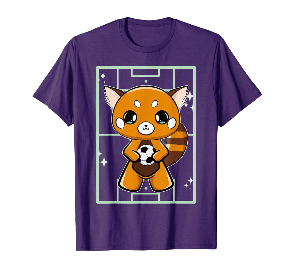 Red Panda Playing Soccer T-Shirt - Minimalist Print Men Women - T-Shirt, Sweatshirt, Hoodie