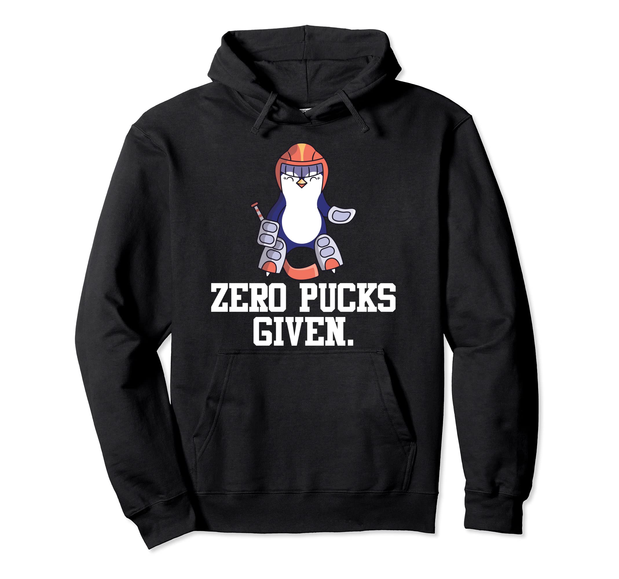 Penguin Hockey Goalkeeper Funny Zero Hoodie - Casual Everyday Wear Unisex - T-Shirt, Sweatshirt, Hoodie