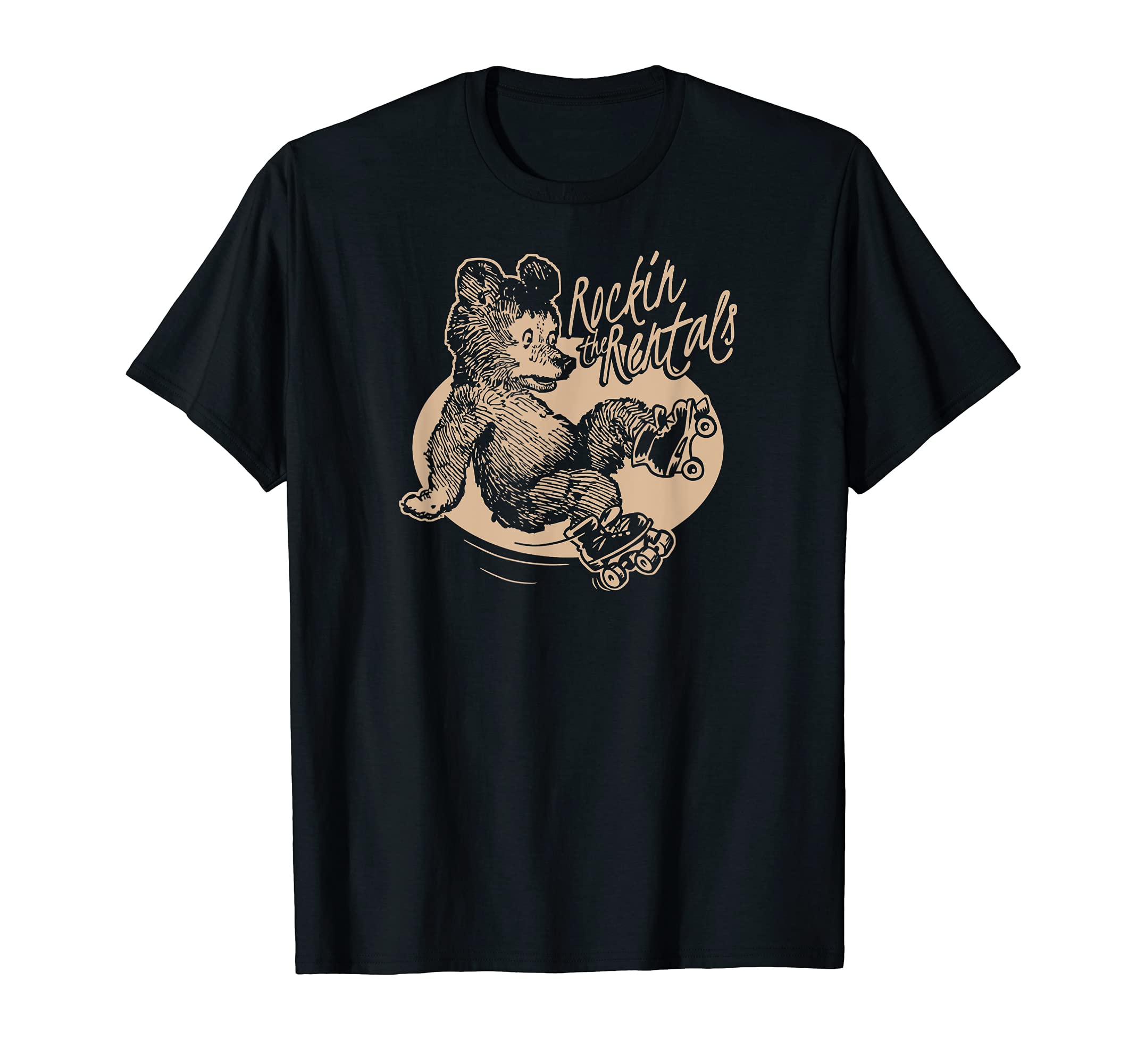 Rockin Rentals Roller Skating Bear T-Shirt - Novelty Apparel for Adults - T-Shirt, Sweatshirt, Hoodie