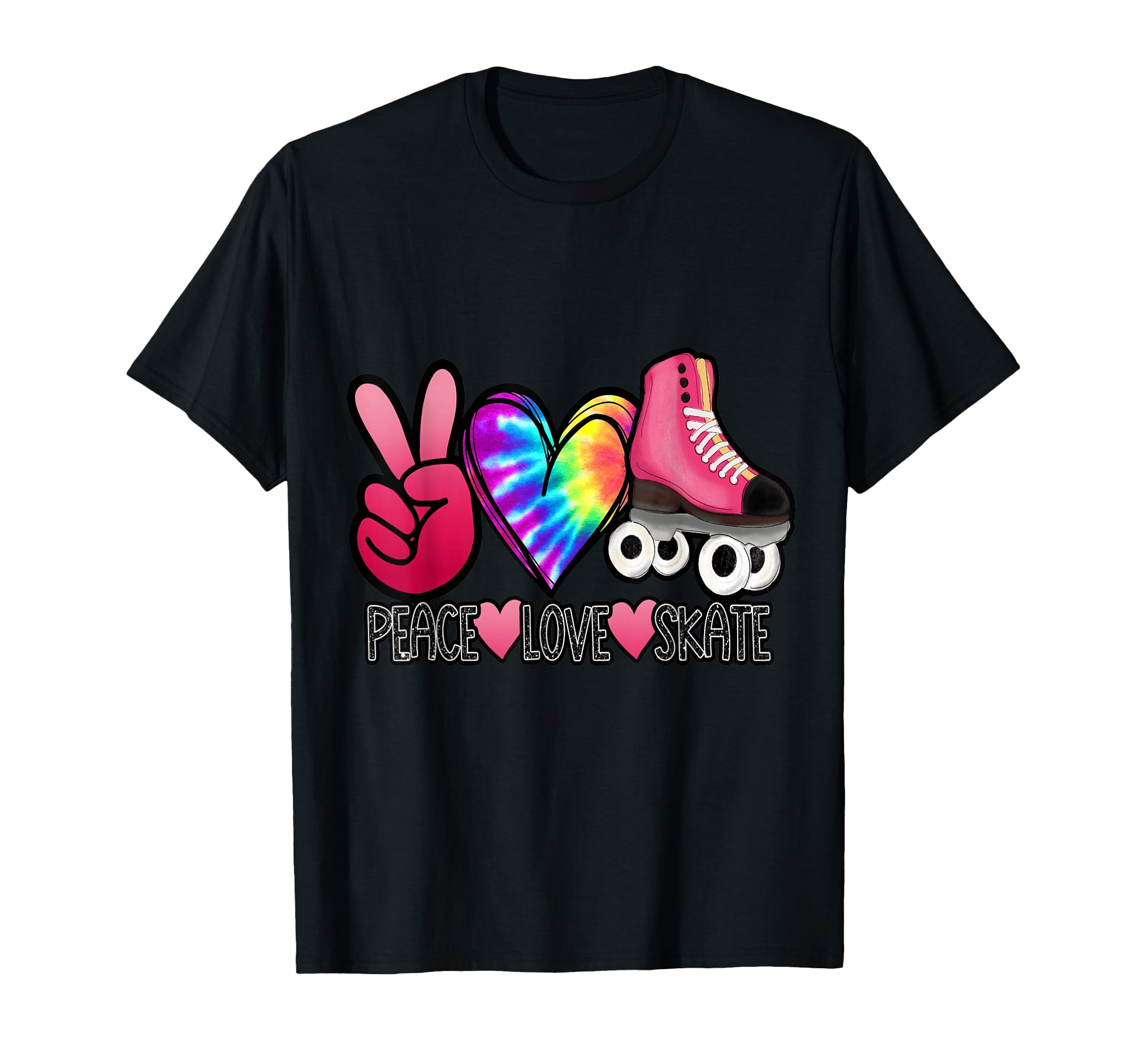 Peace Love Skate Roller Skating T-Shirt - Fun Novelty Design Unisex - T-Shirt, Sweatshirt, Hoodie