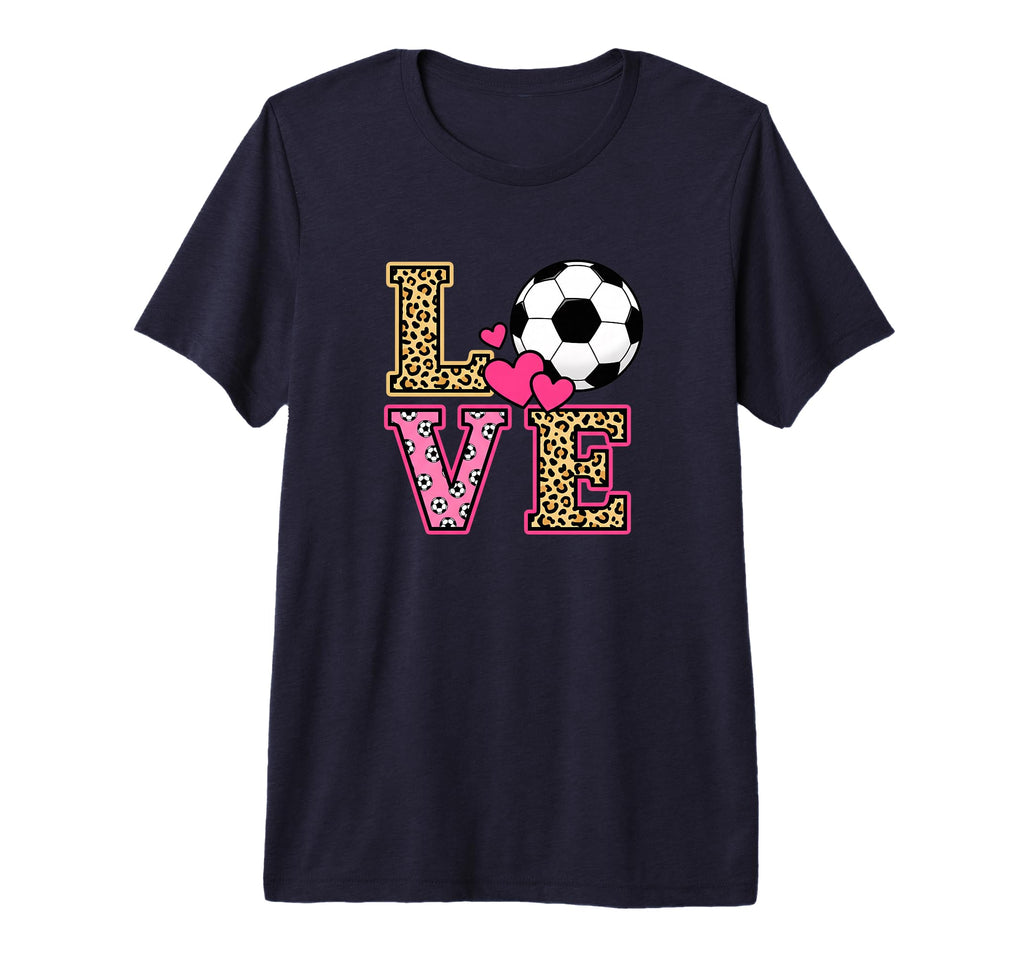 Love Leopard Soccer Ball Womens Soccer T-Shirt - Graphic Print Men Women - T-Shirt, Sweatshirt, Hoodie