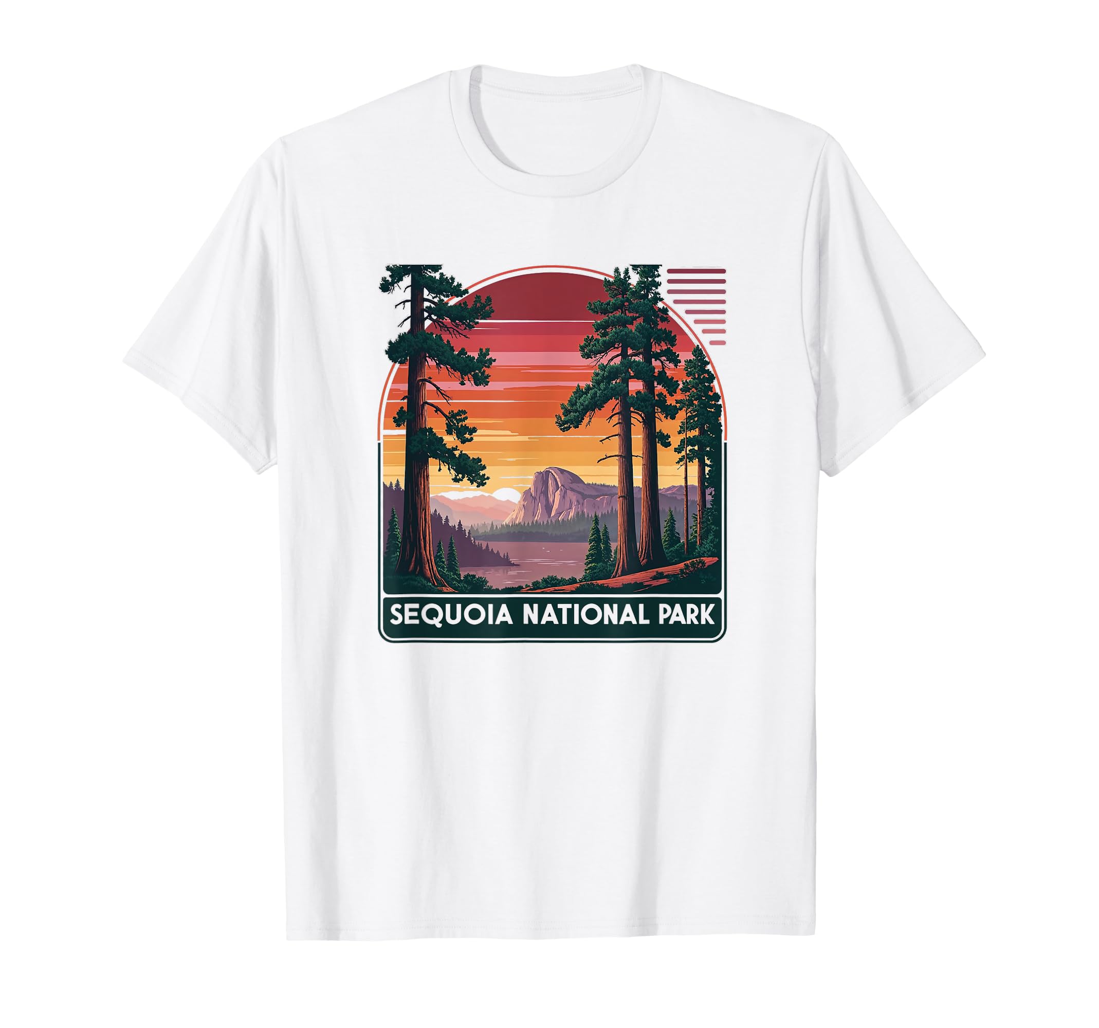 Sequoia National Park Sunset Landscape T-Shirt - Minimalist Print Men Women - T-Shirt, Sweatshirt, Hoodie