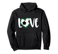 Soccer Love Heart Soccer Ball Soccer Hoodie - Novelty Apparel for Adults - T-Shirt, Sweatshirt, Hoodie