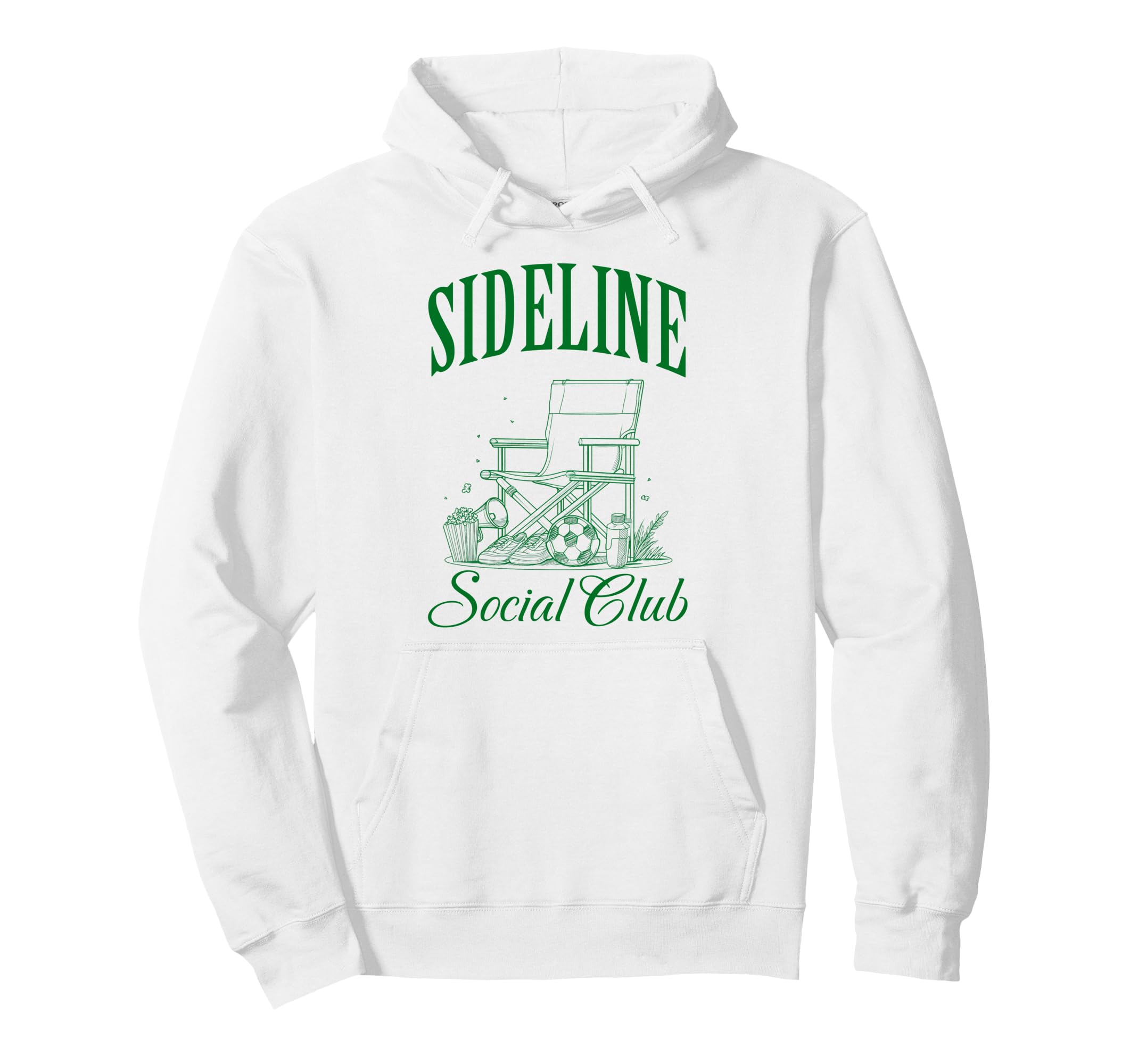 Sideline Social Club Soccer Hoodie - Minimalist Print for Adults - T-Shirt, Sweatshirt, Hoodie