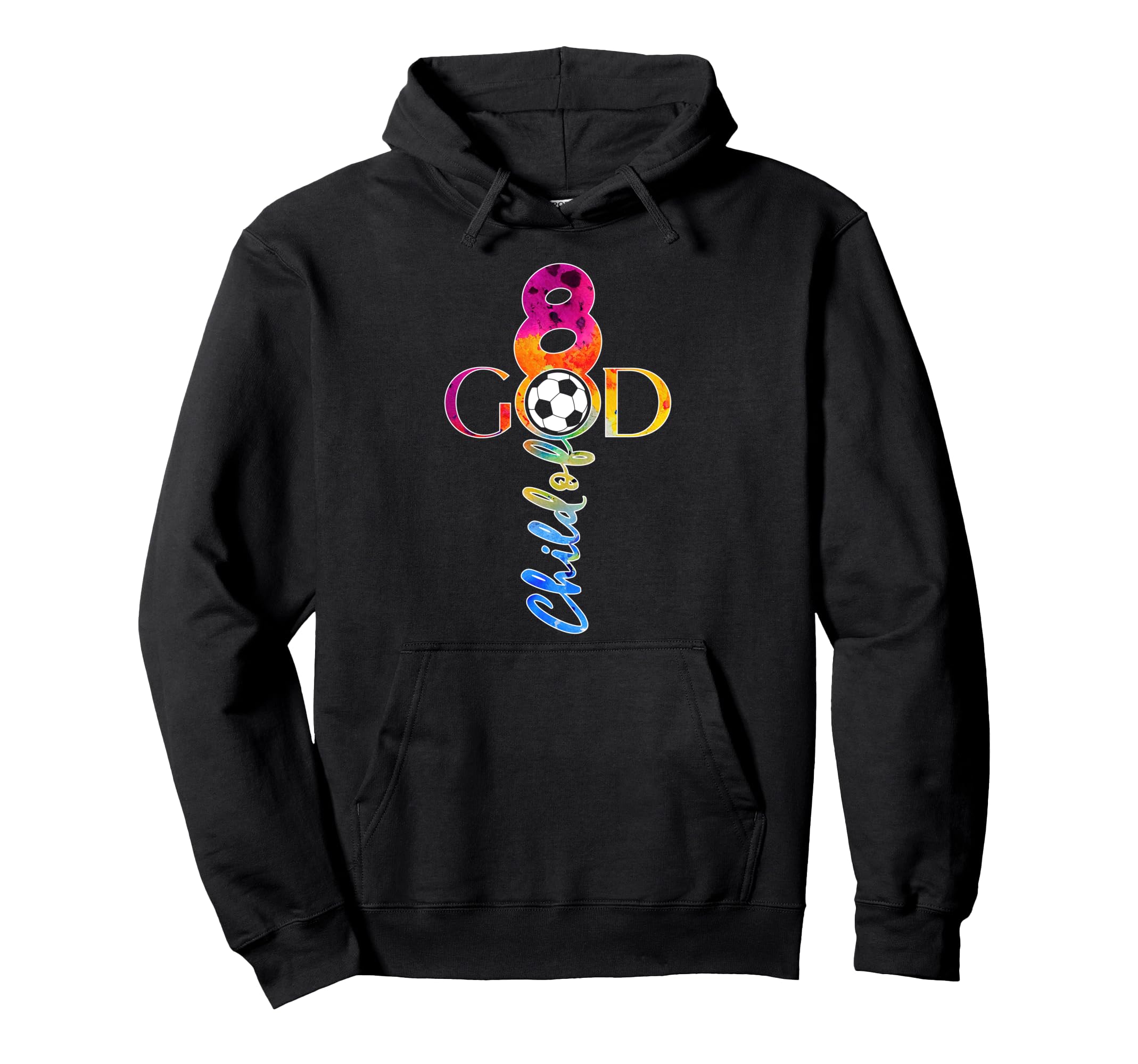 Jesus 8 Years Child God Soccer 8Th Hoodie - Graphic Print for Adults - T-Shirt, Sweatshirt, Hoodie