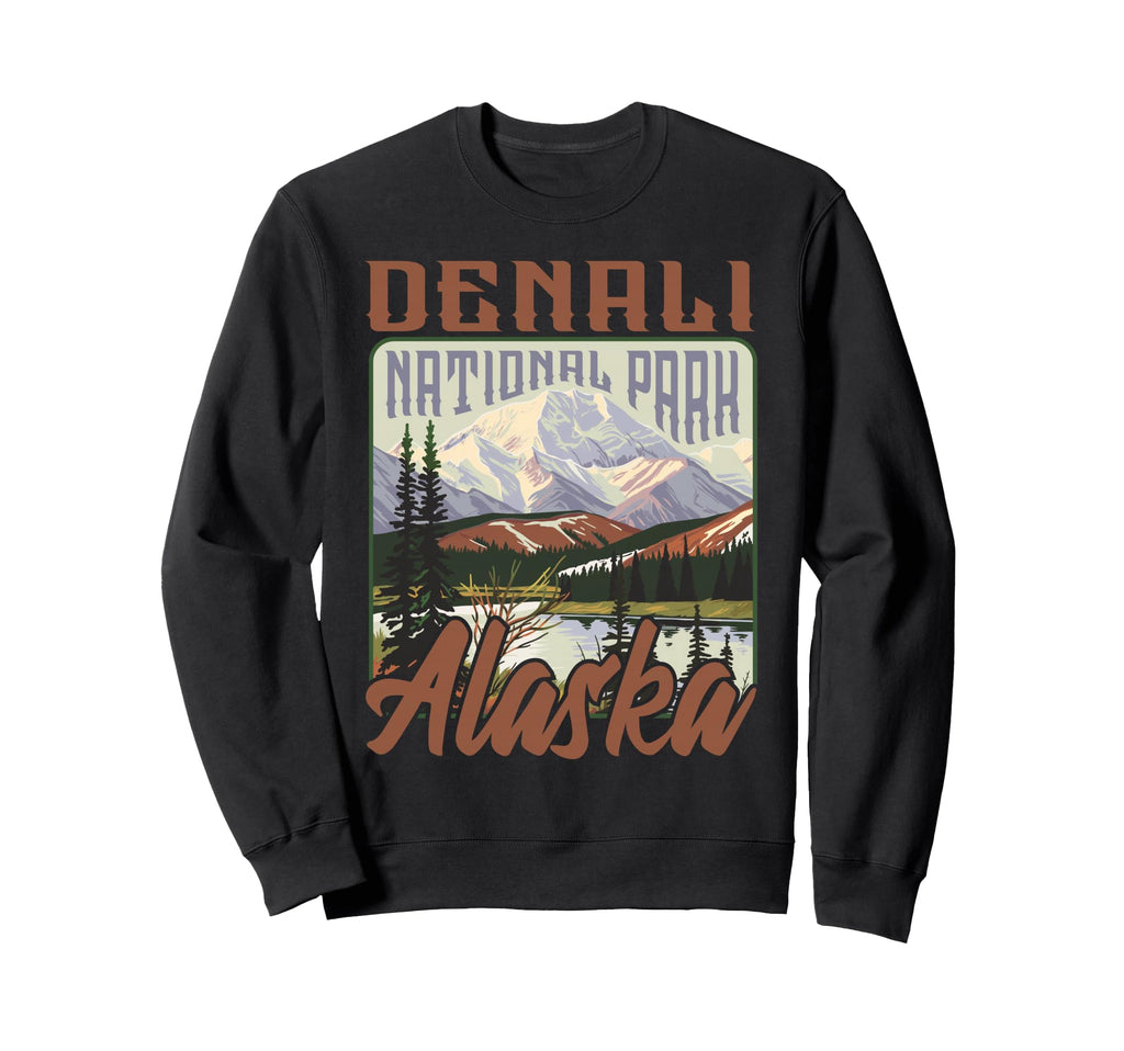 Denali Usa National Park Alaska Sweatshirt - Trendy Graphic for Adults - T-Shirt, Sweatshirt, Hoodie