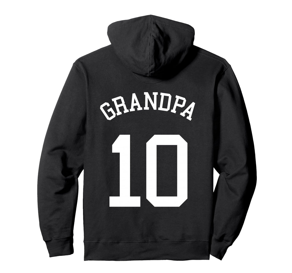 Grandpa Team 10 Football Papa Soccer Hoodie - Aesthetic Graphic Unisex - T-Shirt, Sweatshirt, Hoodie