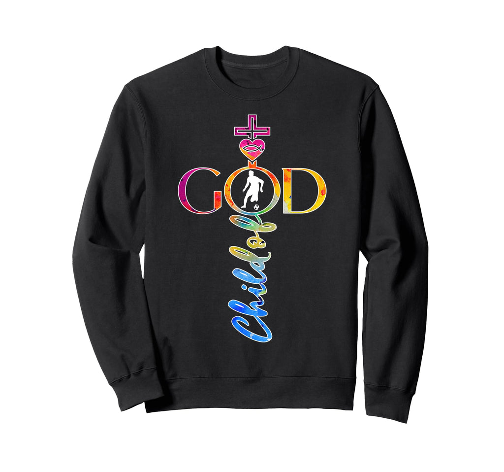 Religious Jesus Soccer Child God Soccer Sweatshirt - Unique Graphic Unisex - T-Shirt, Sweatshirt, Hoodie