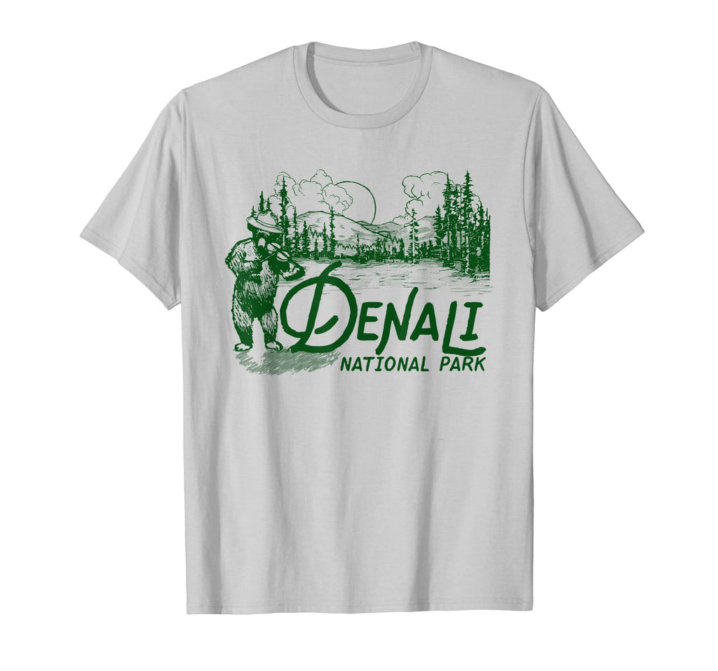Denali National Park Alaska Fiddle Bear T-Shirt - Unique Graphic Unisex - T-Shirt, Sweatshirt, Hoodie
