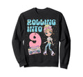 9Th Birthday Roller Skating Skate Sweatshirt - Minimalist Print Men Women - T-Shirt, Sweatshirt, Hoodie