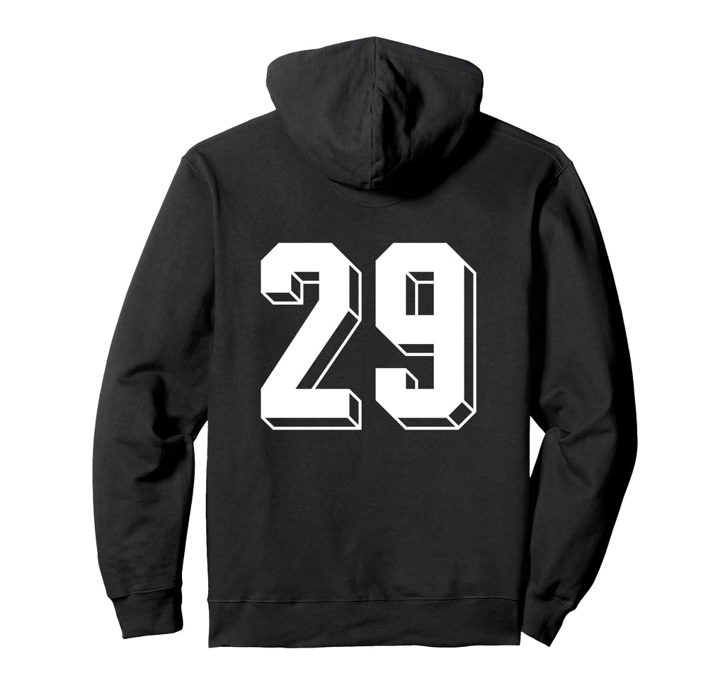 Number 29 Backside 80S 90S Team Hoodie - Streetwear Style for Adults - T-Shirt, Sweatshirt, Hoodie