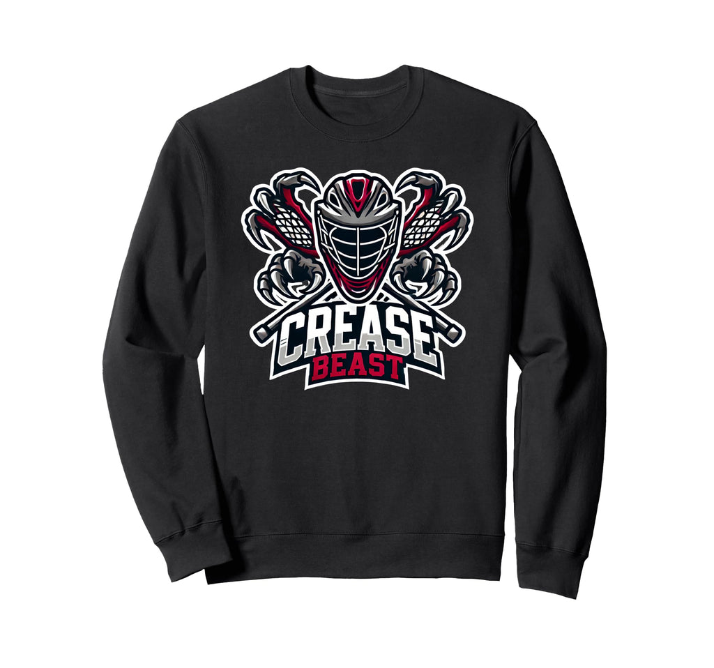 Lacrosse Goalie Crease Beast Funny Sweatshirt - Trendy Graphic for Adults - T-Shirt, Sweatshirt, Hoodie