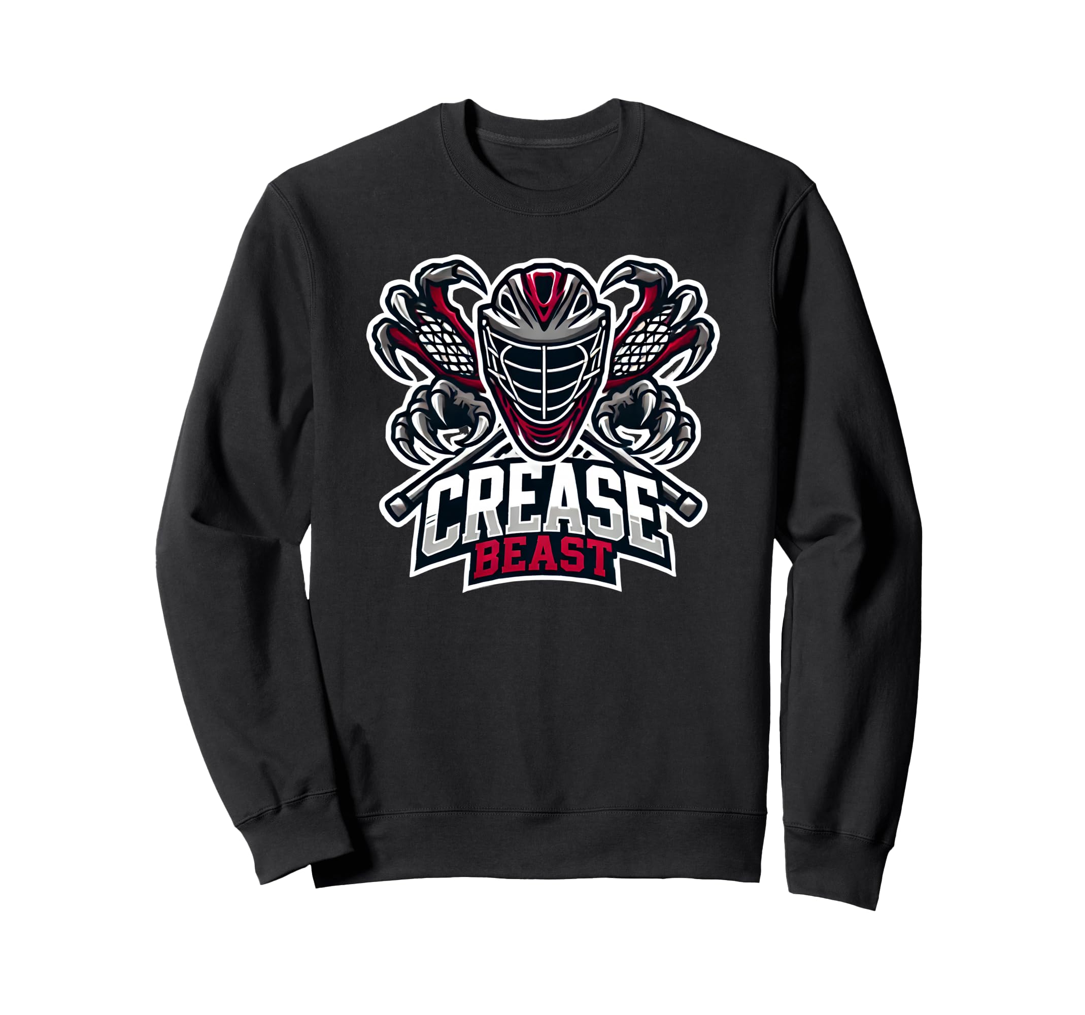 Lacrosse Goalie Crease Beast Funny Sweatshirt - Trendy Graphic for Adults - T-Shirt, Sweatshirt, Hoodie